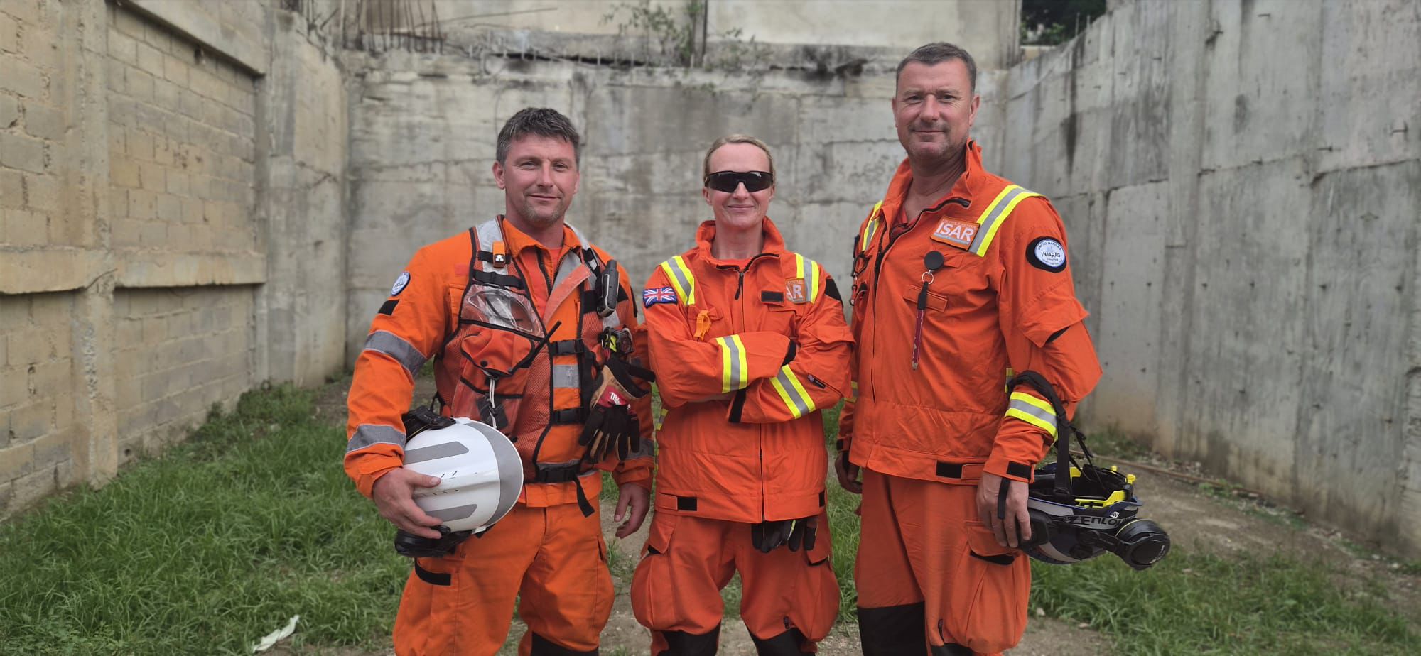 Operations Commander Wayne Ward, Firefighters Sue Tattersall and Stuart Higson